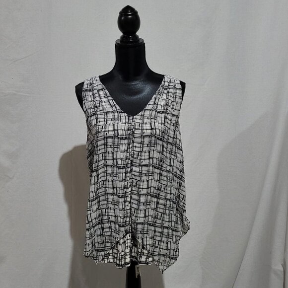 White House Black Market tank top style blouse sleeveless layered top shirt WHBM - Picture 1 of 16